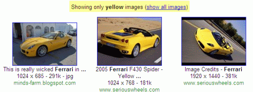 Searching Google Images By Color