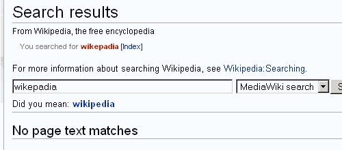 Wikipedia Did you mean